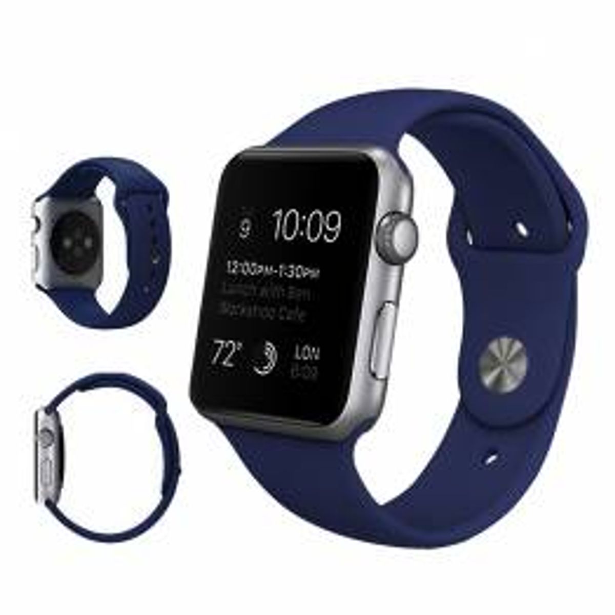 Silikone rem til Apple Watch - flere flotte farver, Størrelse 38, 40, 41 & 42mm, Farve Blå