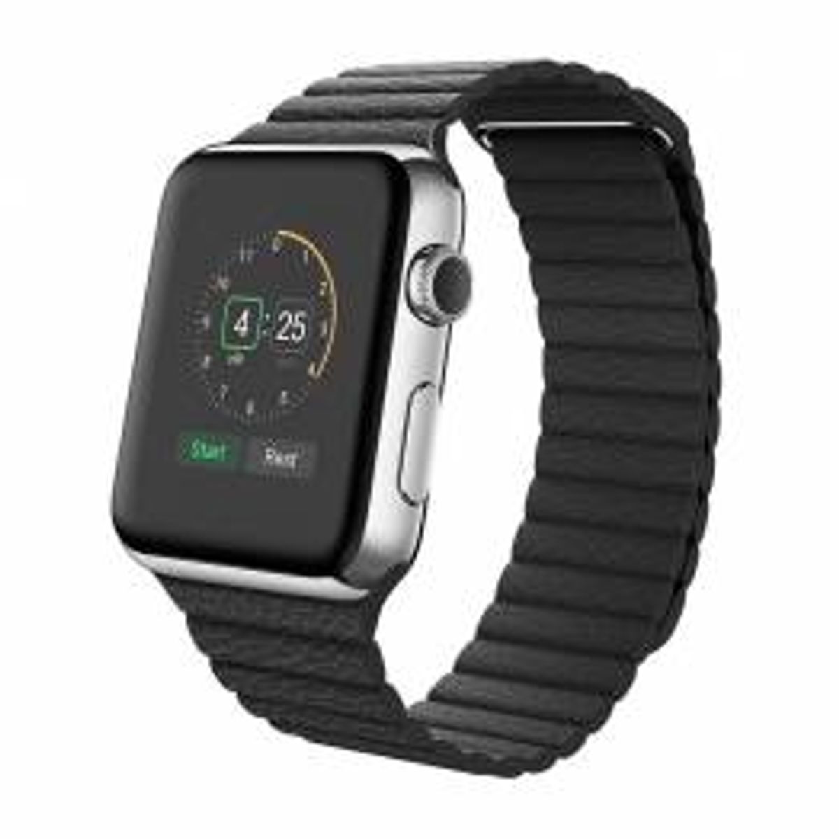 Rem i kunstlæder til Apple Watch med magnetisk lukning - 38/40/41/42mm, Størrelse 38, 40, 41 & 42mm, Farve Sort