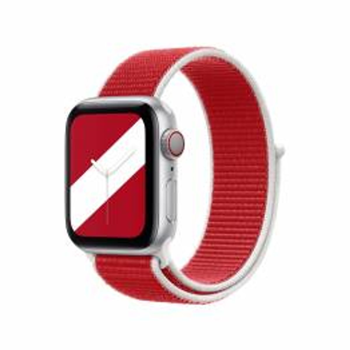 Apple Watch loopback rem 44/45/46/49mm - Rød og hvid