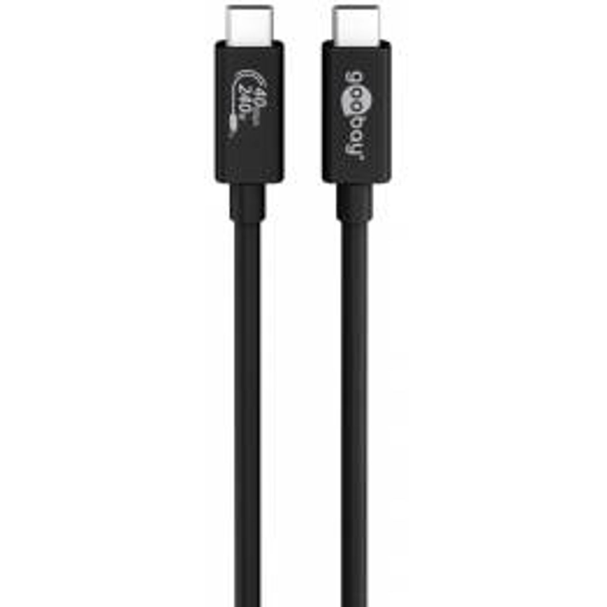 Goobay USB-C kabel 240W USB4 Gen 2x2 PD - 2m - Sort