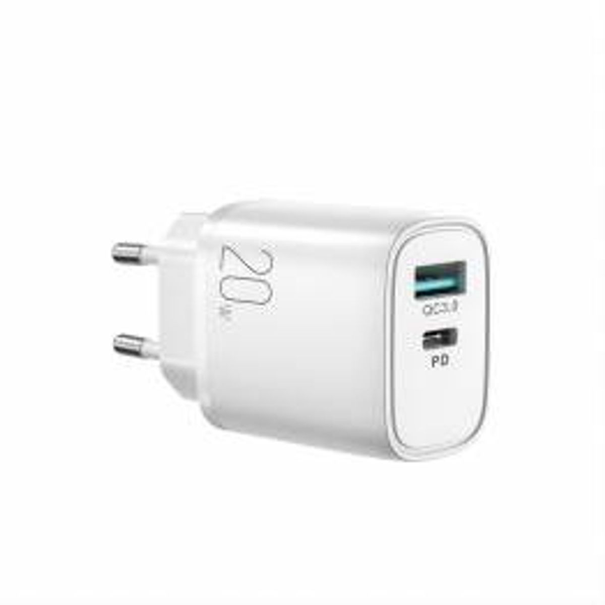 Joyroom Dual iPhone/iPad USB QC3.0 og USB-C PD oplader 20W - Hvid