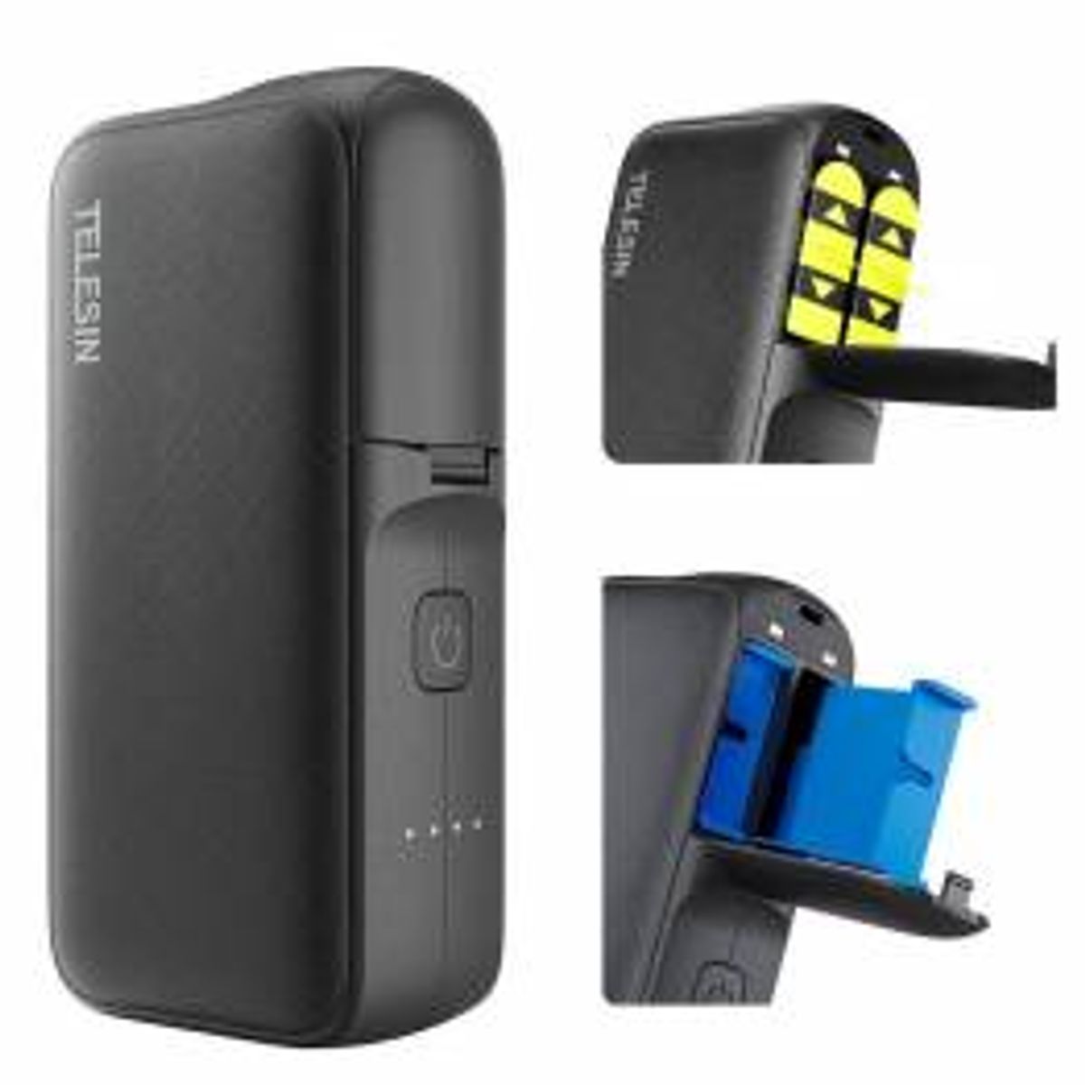 Telesin powerbank til GoPro Hero 5-12 batterier - 10.000mAh - 2 pladser