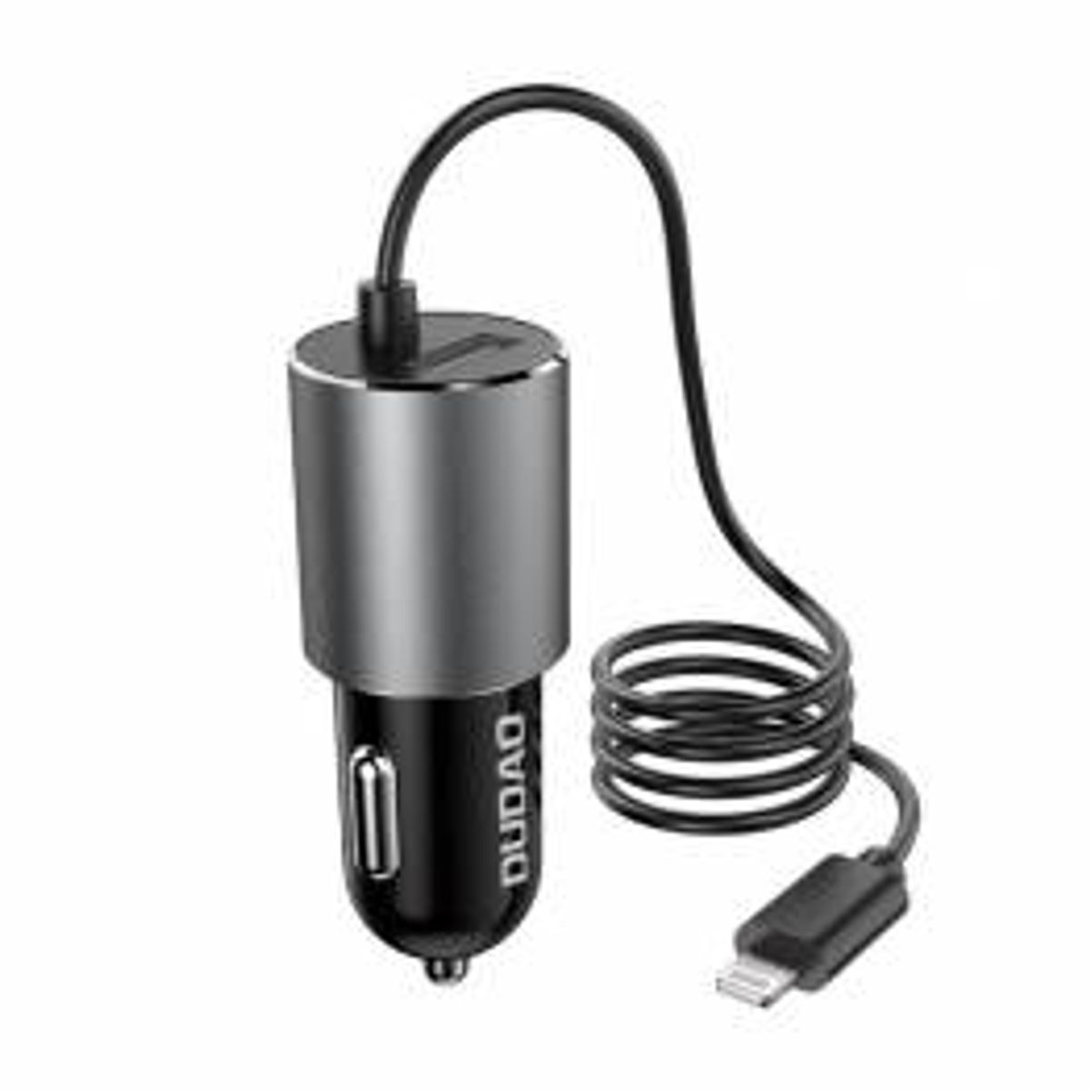 Dudao biloplader med USB-A port og fast 80cm Lightning kabel - 17W