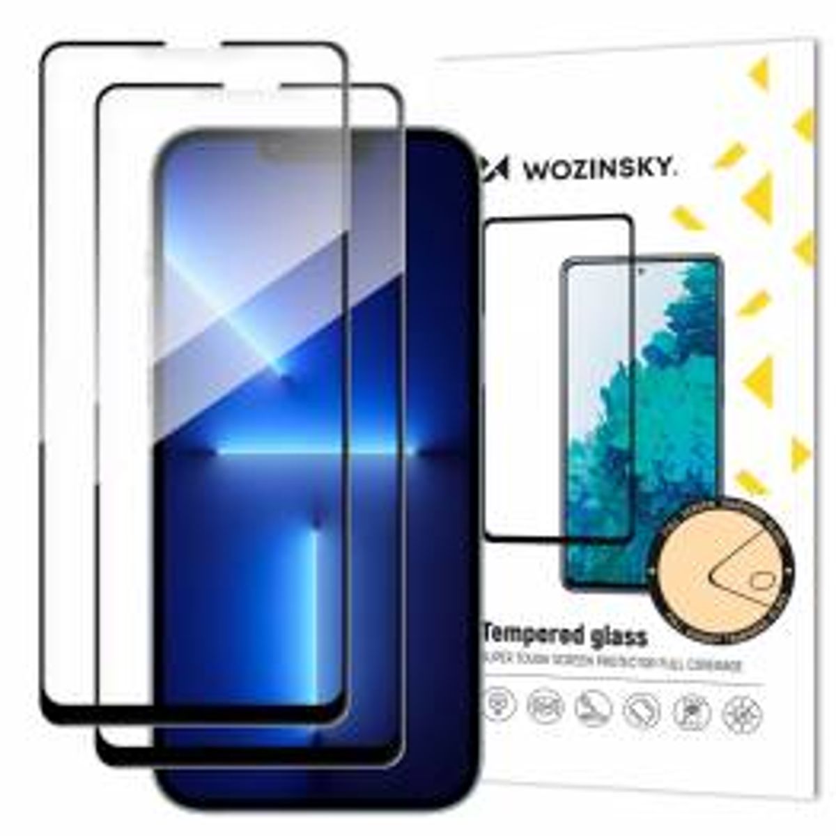 Super Tough beskyttelsesglas til iPhone 13 / 13 Pro / 14 fra Wozinsky - 2-pack