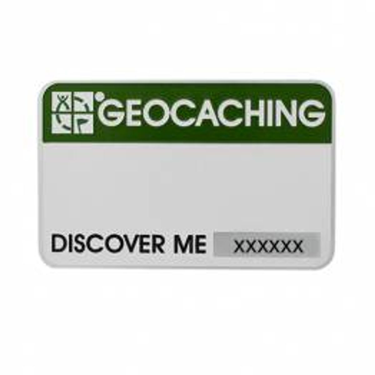 Trackable og magnetisk navneskilt til geocaching events