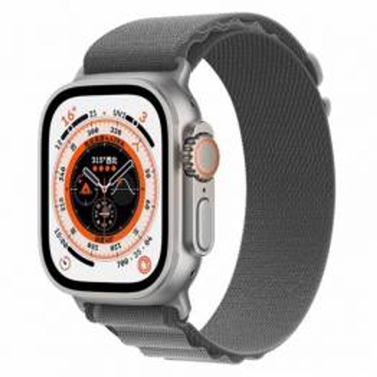 Apple Watch Ultra nylon Loop rem 44/45/46/49mm - Grå/Grå