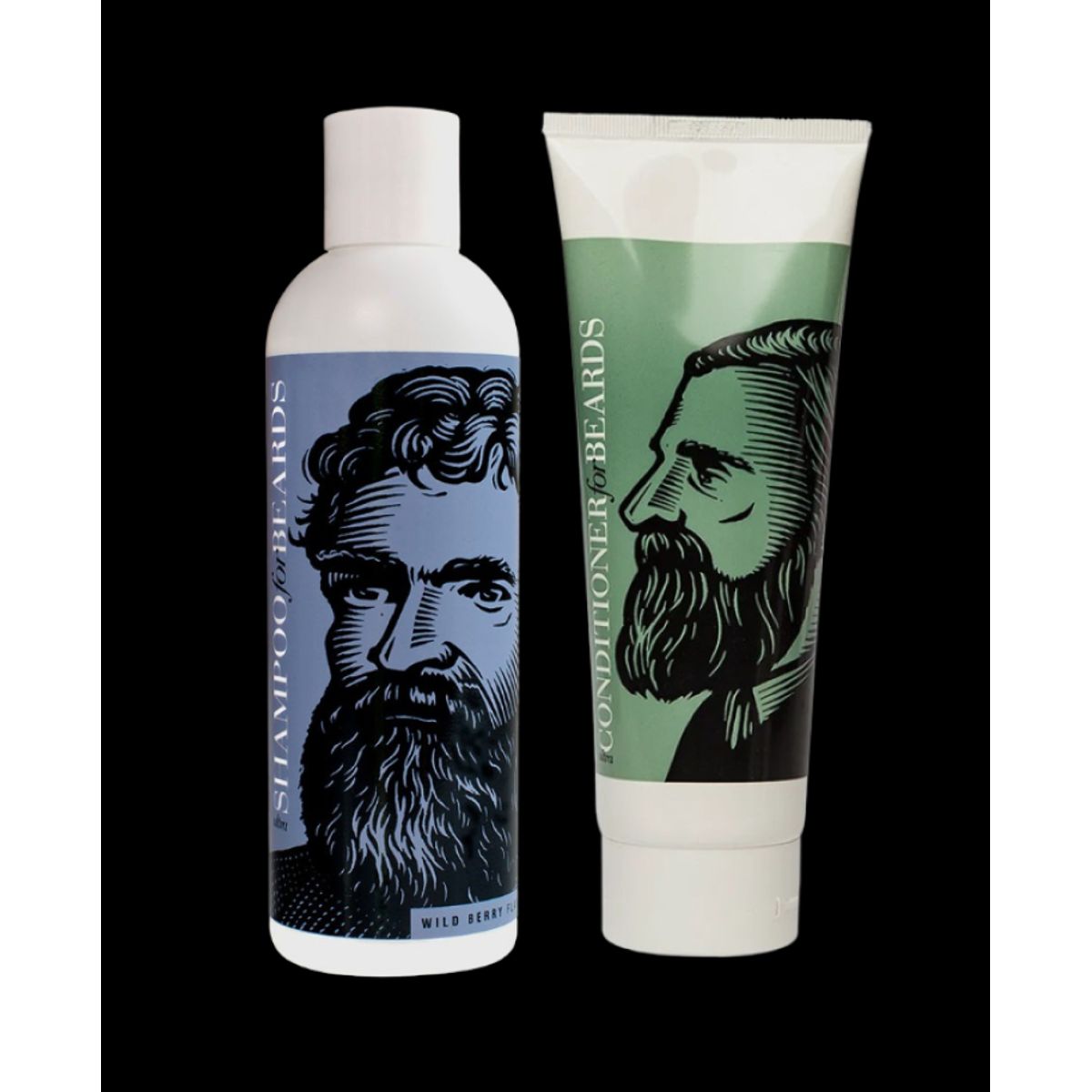 Beardsley Shampoo til Skæg + Conditioner til Skæg (Wild Berry Flavor - 236 ml)