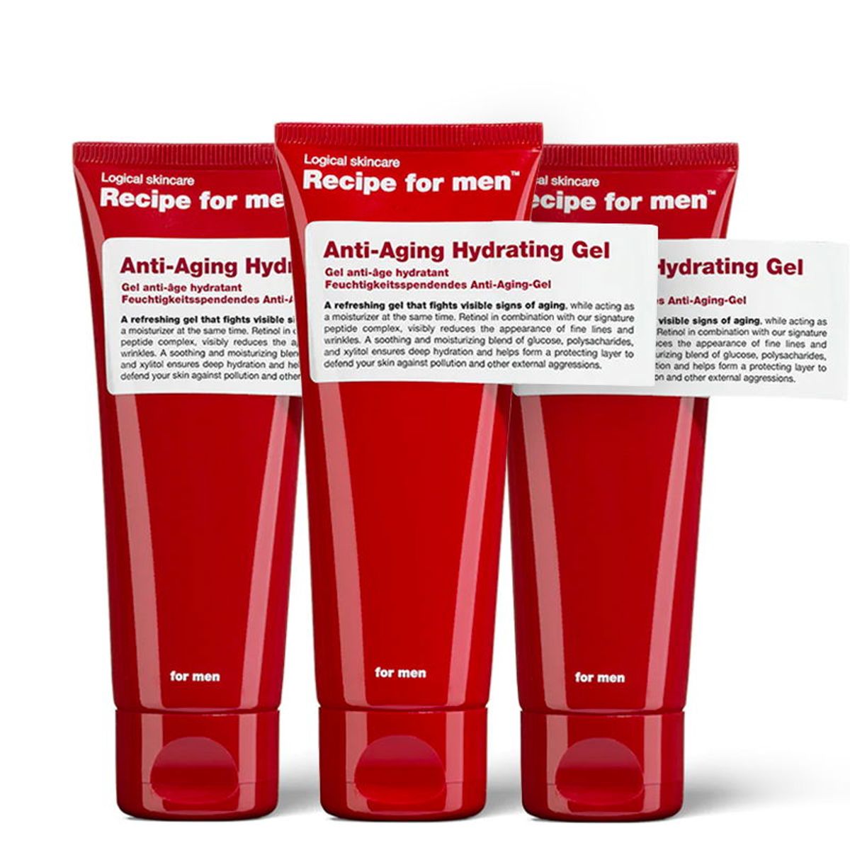 Recipe For Men Anti-Aging Hydrating Gel (3-pak)