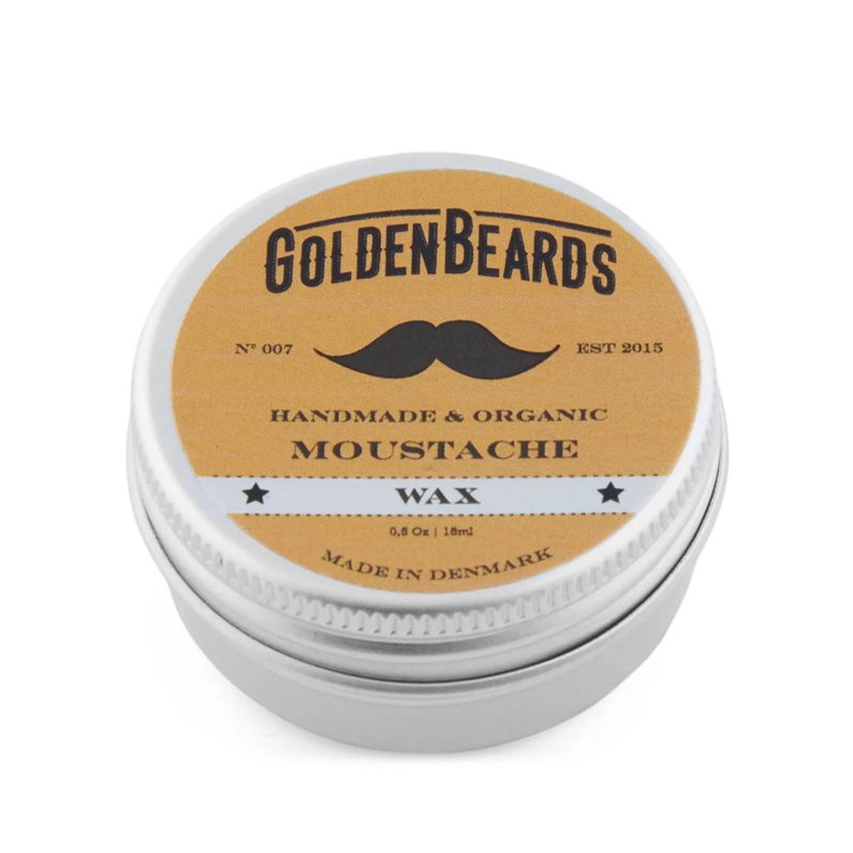 Golden Beards Økologiske Moustache Skægvoks (15 ml)