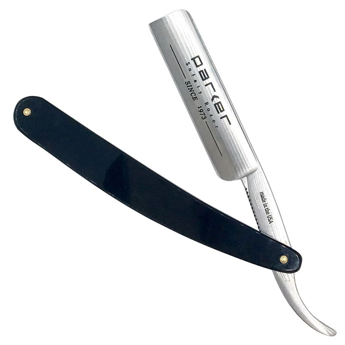 Parker Premium Straight Razor Black Acrylic Scales