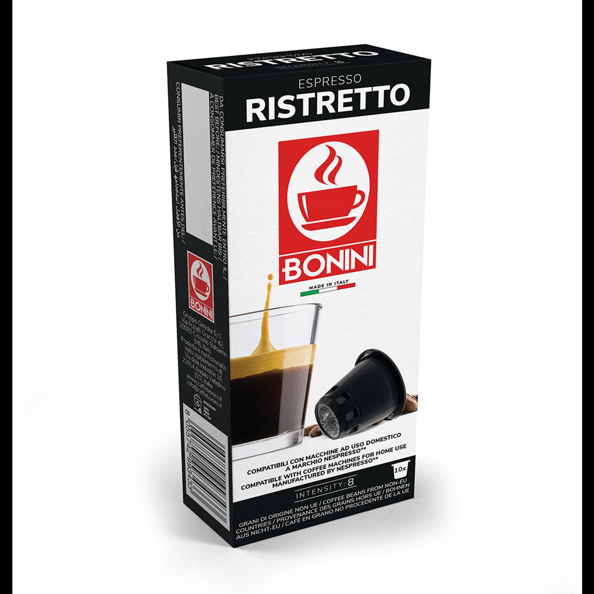 Bonini - Ristretto (10 stk) - Kapsler til Nespresso