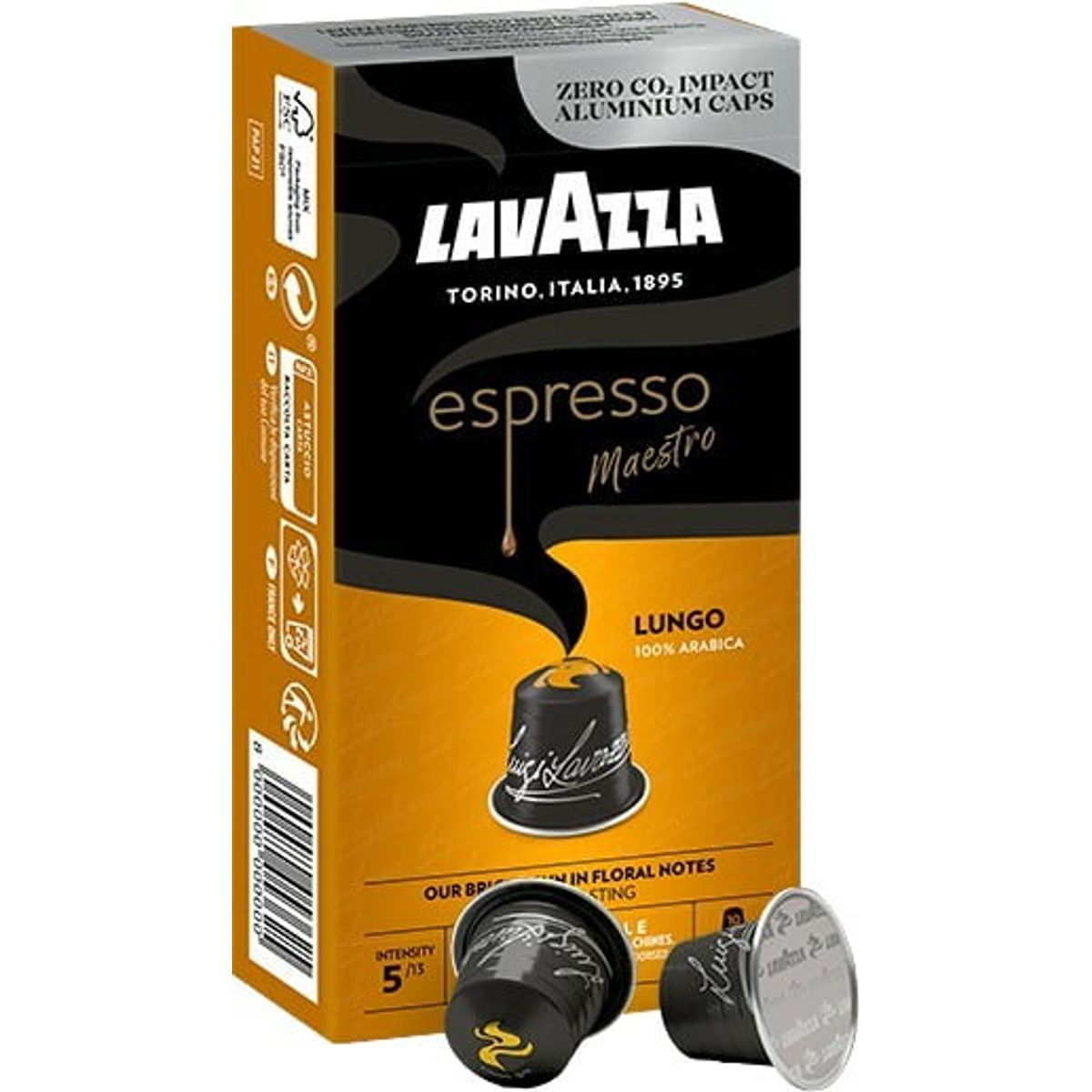 Lavazza - Maestro Lungo (10 stk) - Kapsler til Nespresso