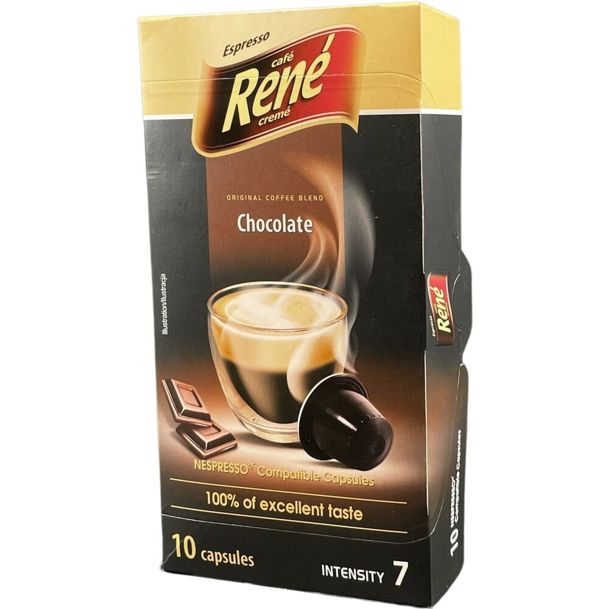 Café René - Chokolade (10 stk) - Kapsler til Nespresso