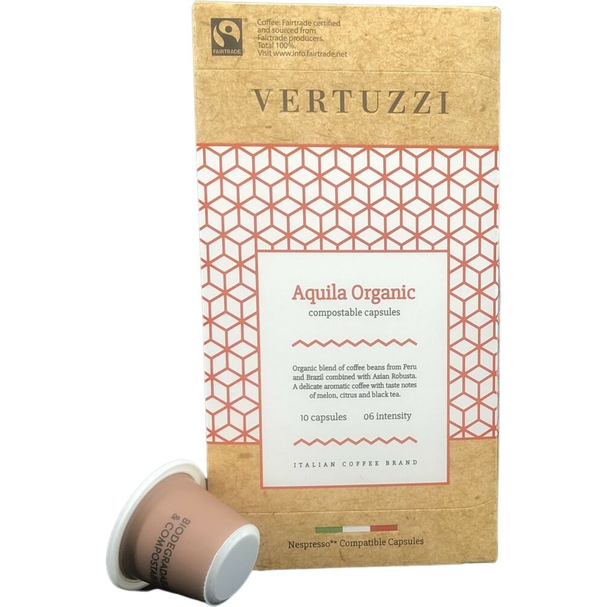 Vertuzzi - Aquila Organic (10 stk) - Kapsler til Nespresso