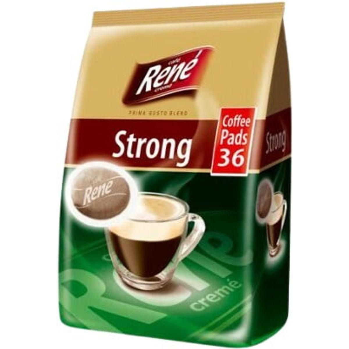 Café René - Strong Roast (36 stk) - Puder til Senseo