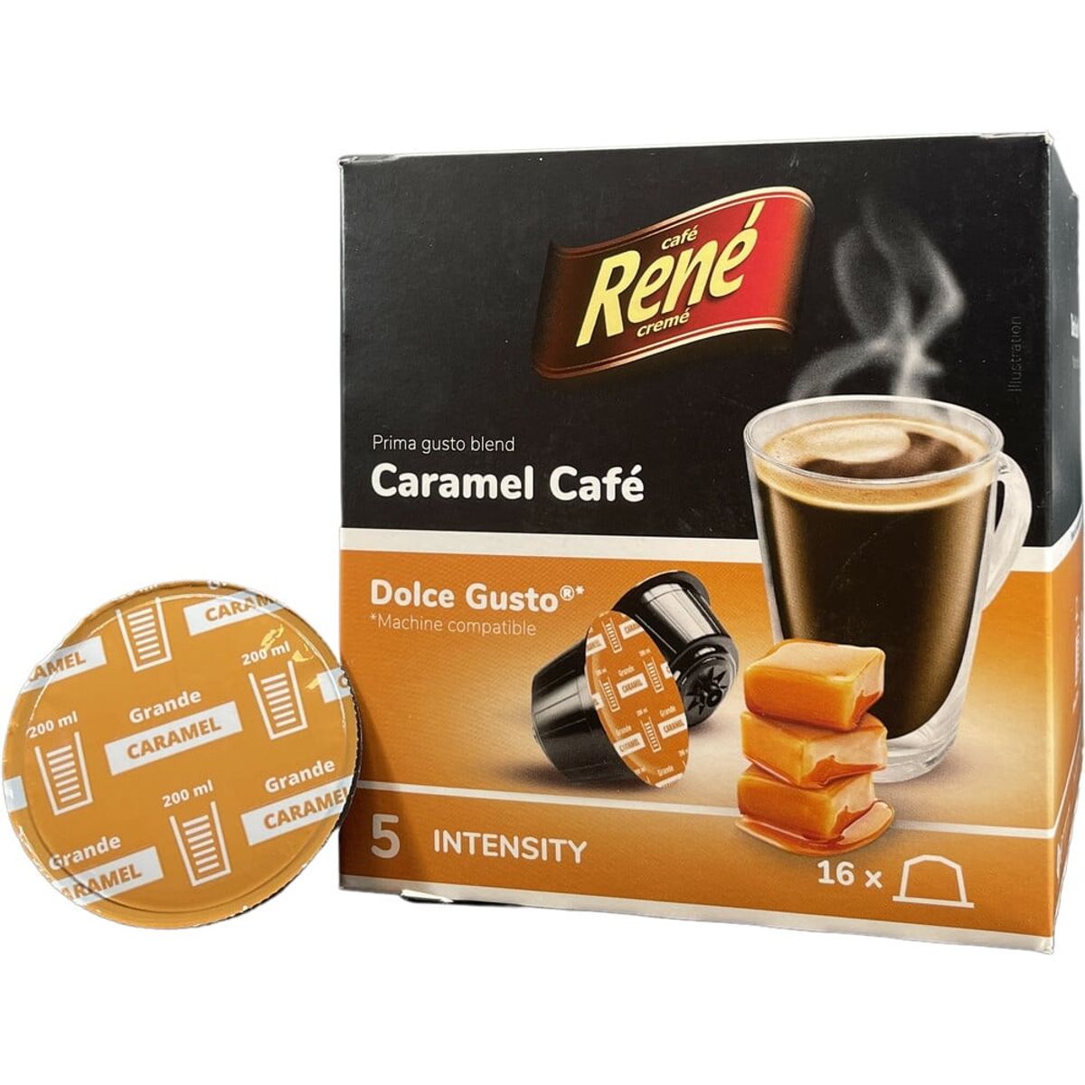 Café René - Café Karamel (16 stk) - Kapsler til Dolce Gusto