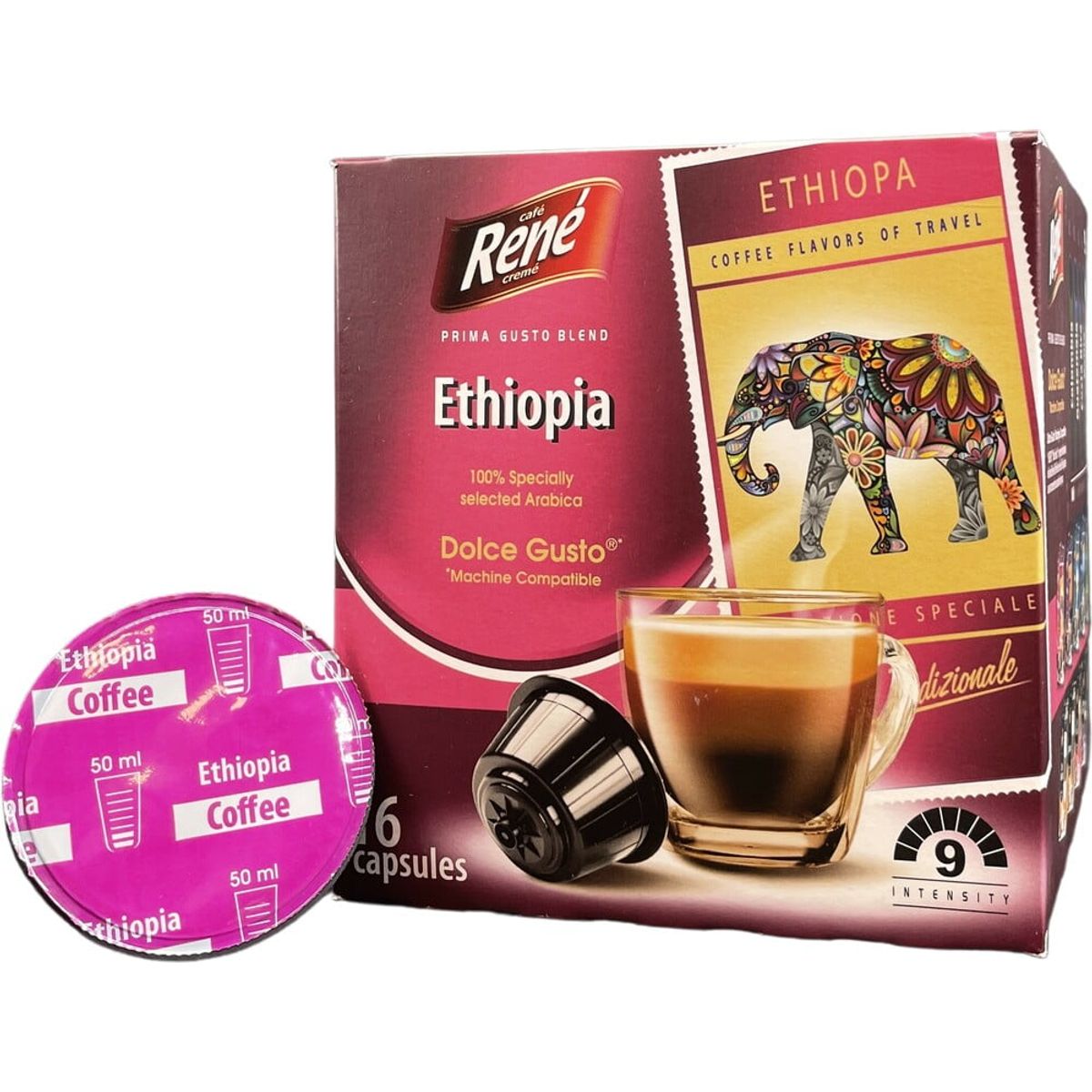 Café René - Ethiopia (16 stk) - Kapsler til Dolce Gusto