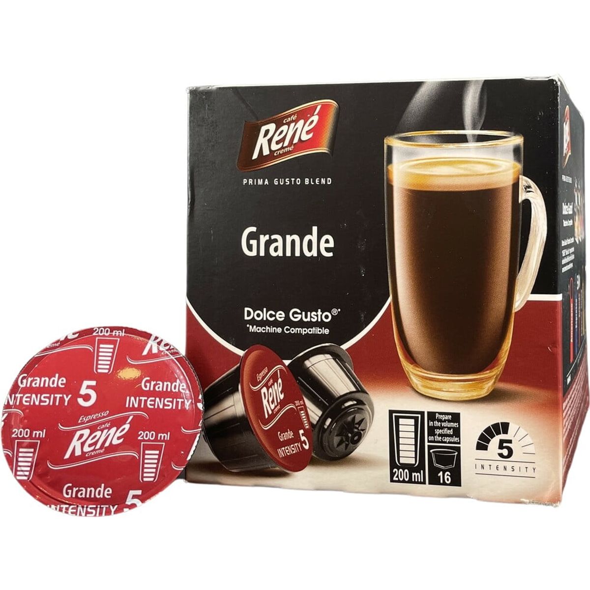 Café René - Grande (16 stk) - Kapsler til Dolce Gusto