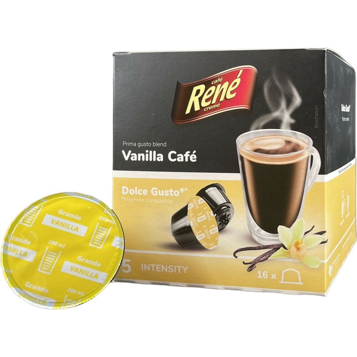 Café René - Café Vanilje (16 stk) - Kapsler til Dolce Gusto