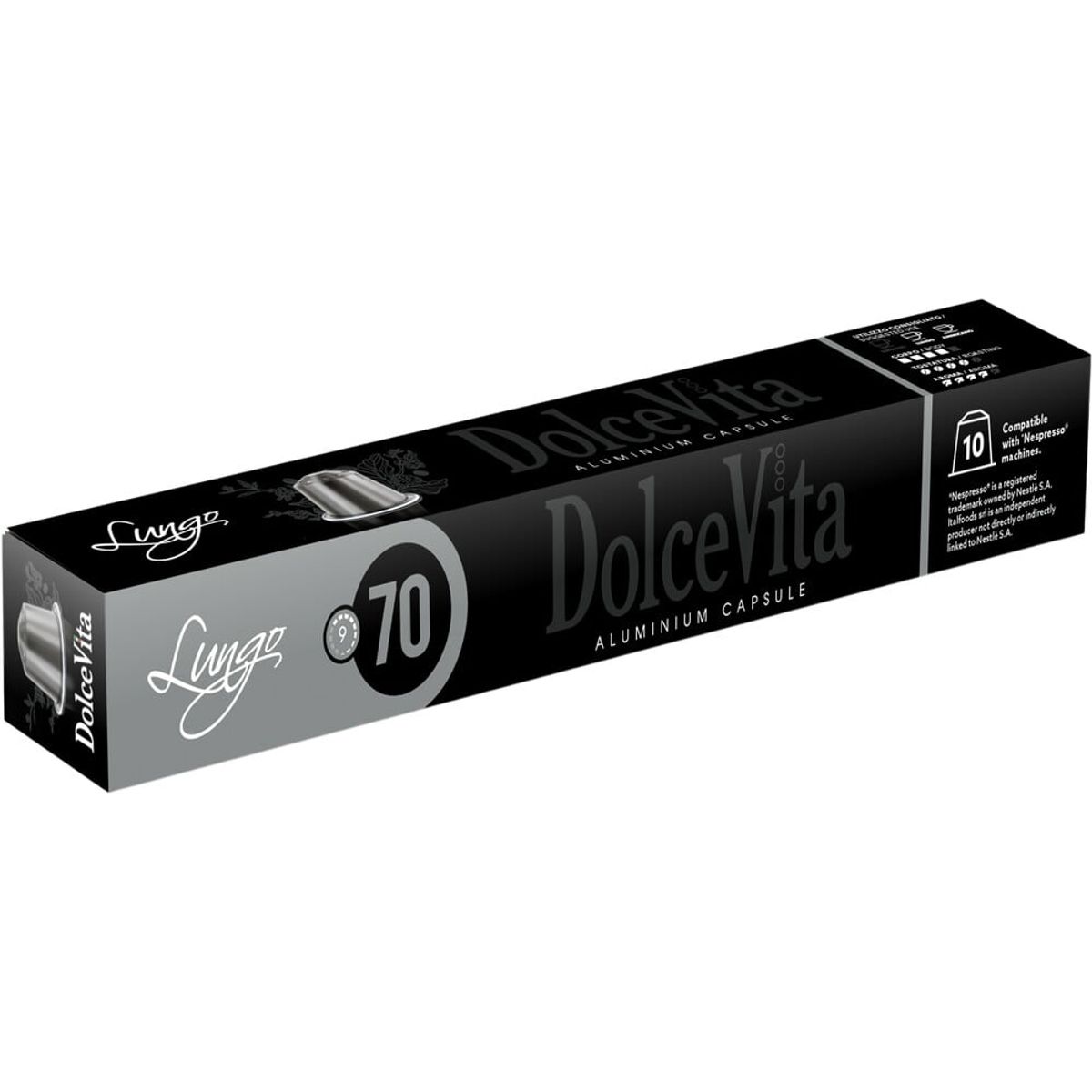 Dolce Vita - Lungo Aluminium (10 stk) - Kapsler til Nespresso