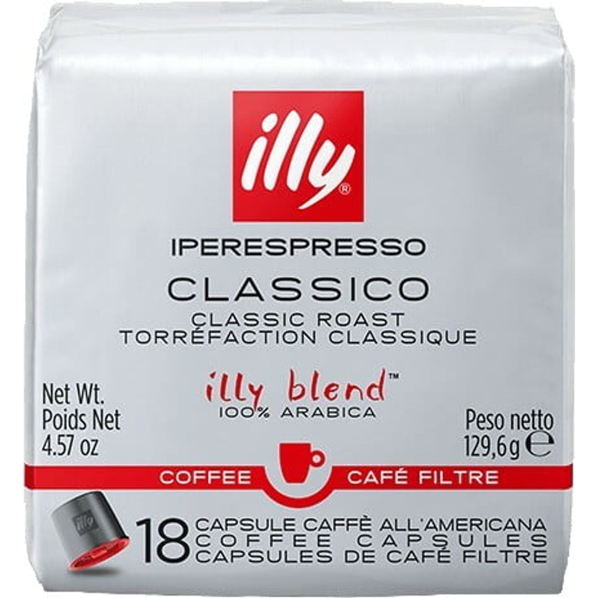 Illy - Americano Classico (18 stk) - Kapsler til Illy Iperespresso