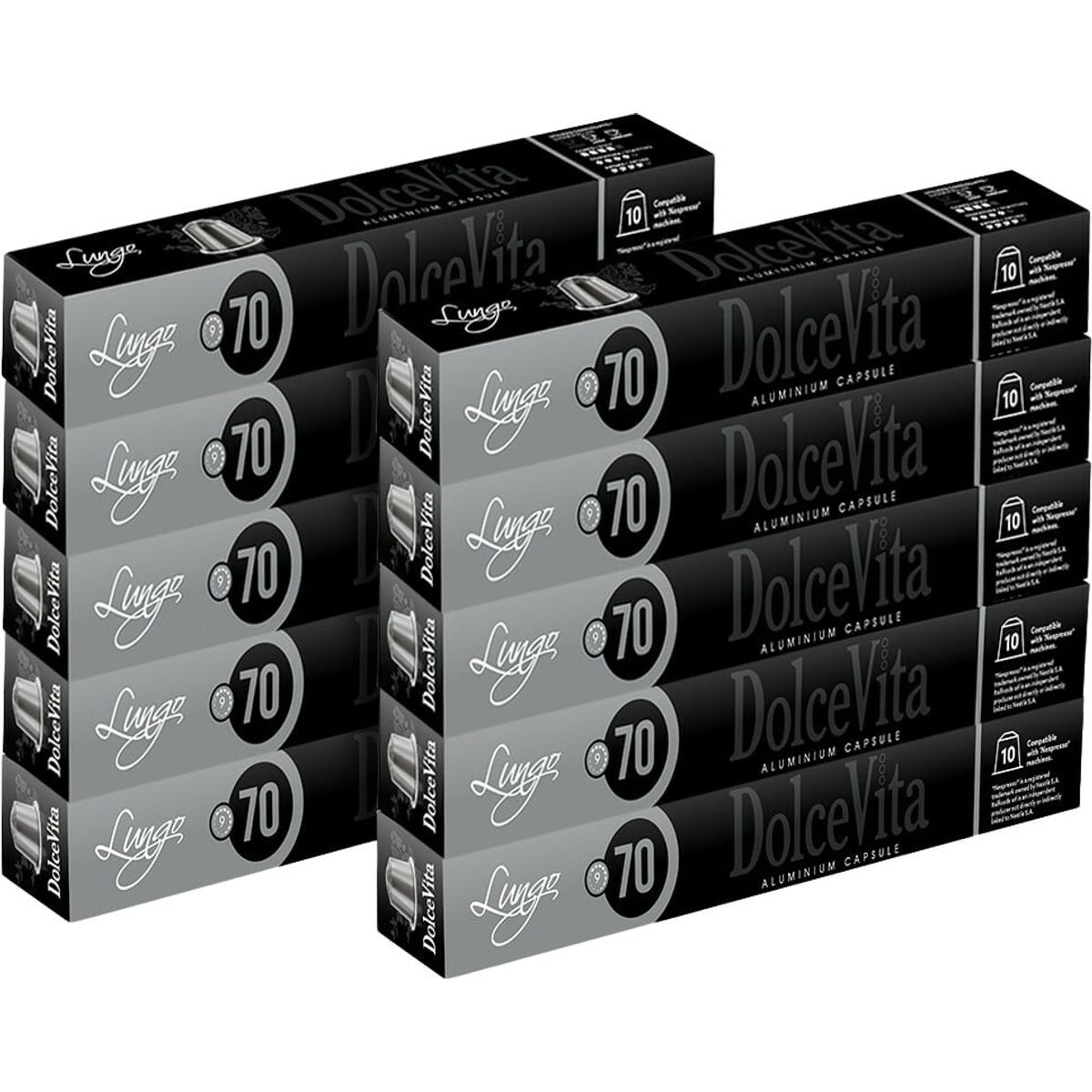 Dolce Vita - Lungo Aluminium (100 stk) - Kapsler til Nespresso