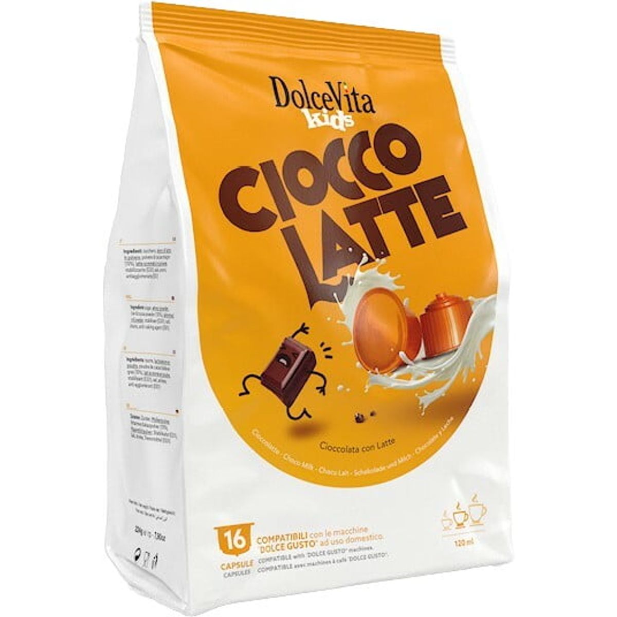 Dolce Vita - Mælkechokolade (16 stk) - Kapsler til Dolce Gusto