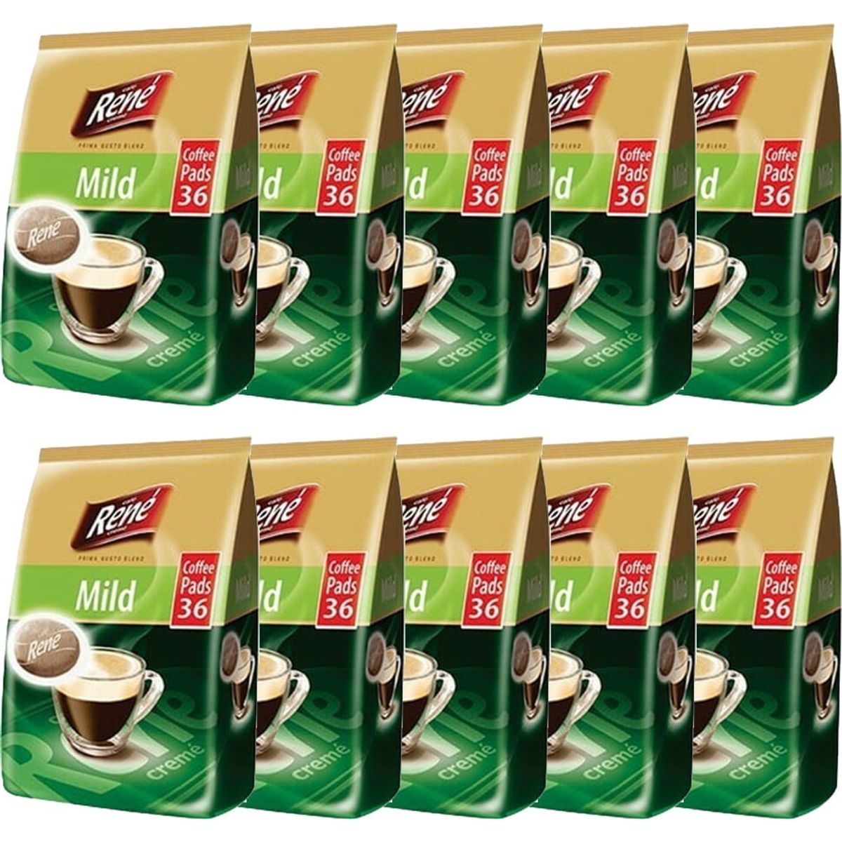 Café René - Mild Roast Tilbudspakke (360 stk) - Puder til Senseo