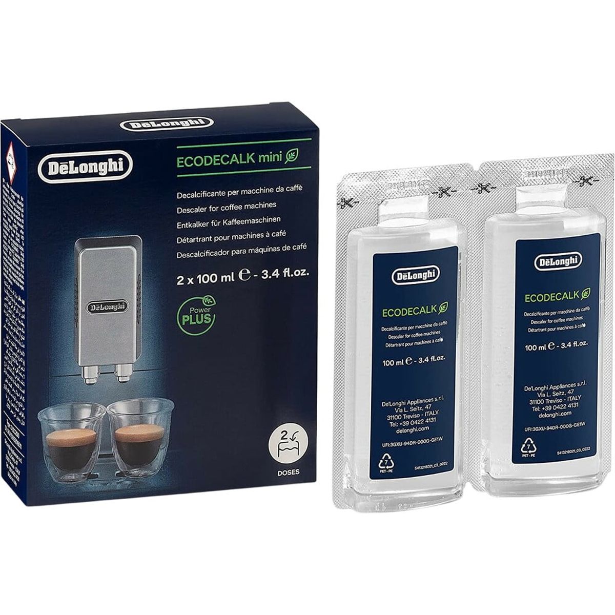 Delonghi - Delonghi Afkalkning Eco Decalk DLSC200 (2 x 100 ml)