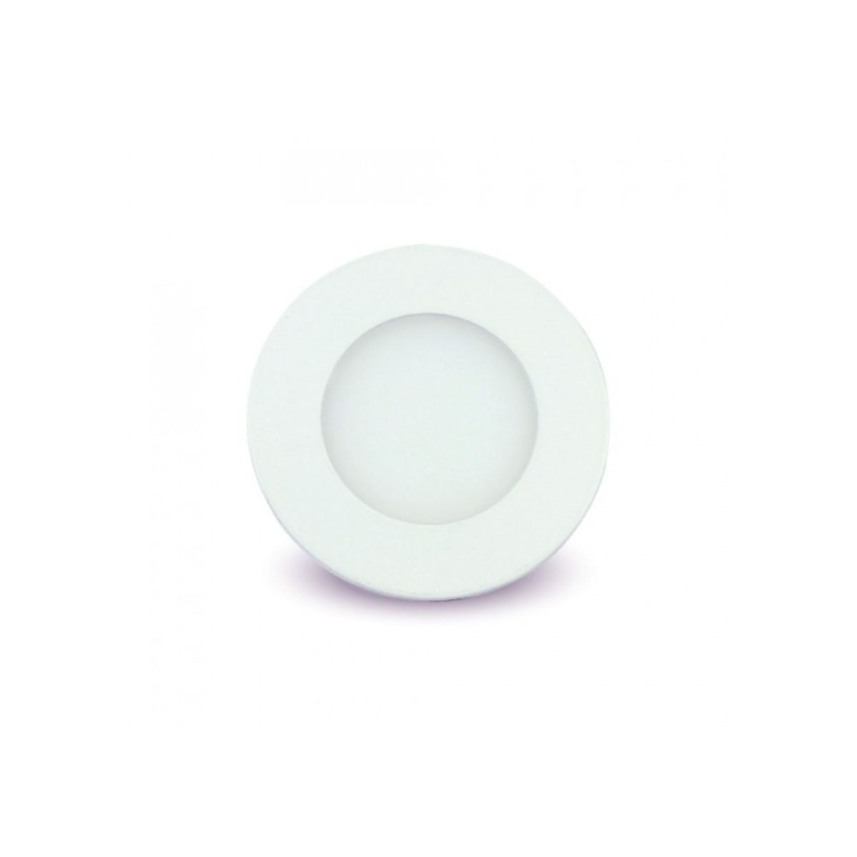 V-Tac 3W LED indbygningspanel - Hul: Ø7,3 cm, Mål: Ø8,4 cm, 230V - Dæmpbar : Ikke dæmpbar, Kulør : Varm