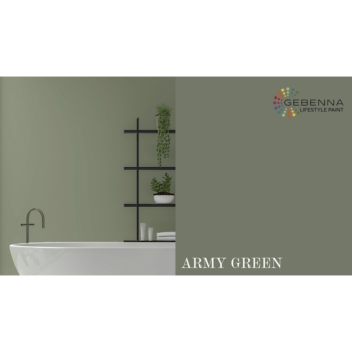 Vådrumsmaling Glans 5: Army Green 0,68 liter