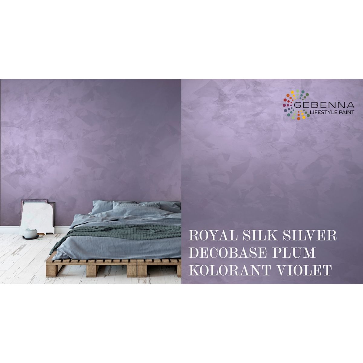 Royal Silk Silverbase + Decobase Rose + Kolorant Violet