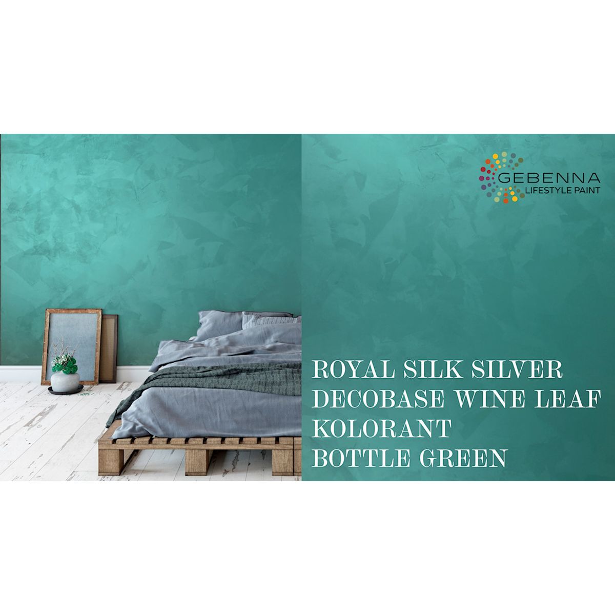 Royal Silk Silverbase + Decobase Wine Leaf + Kolorant Bottle Green