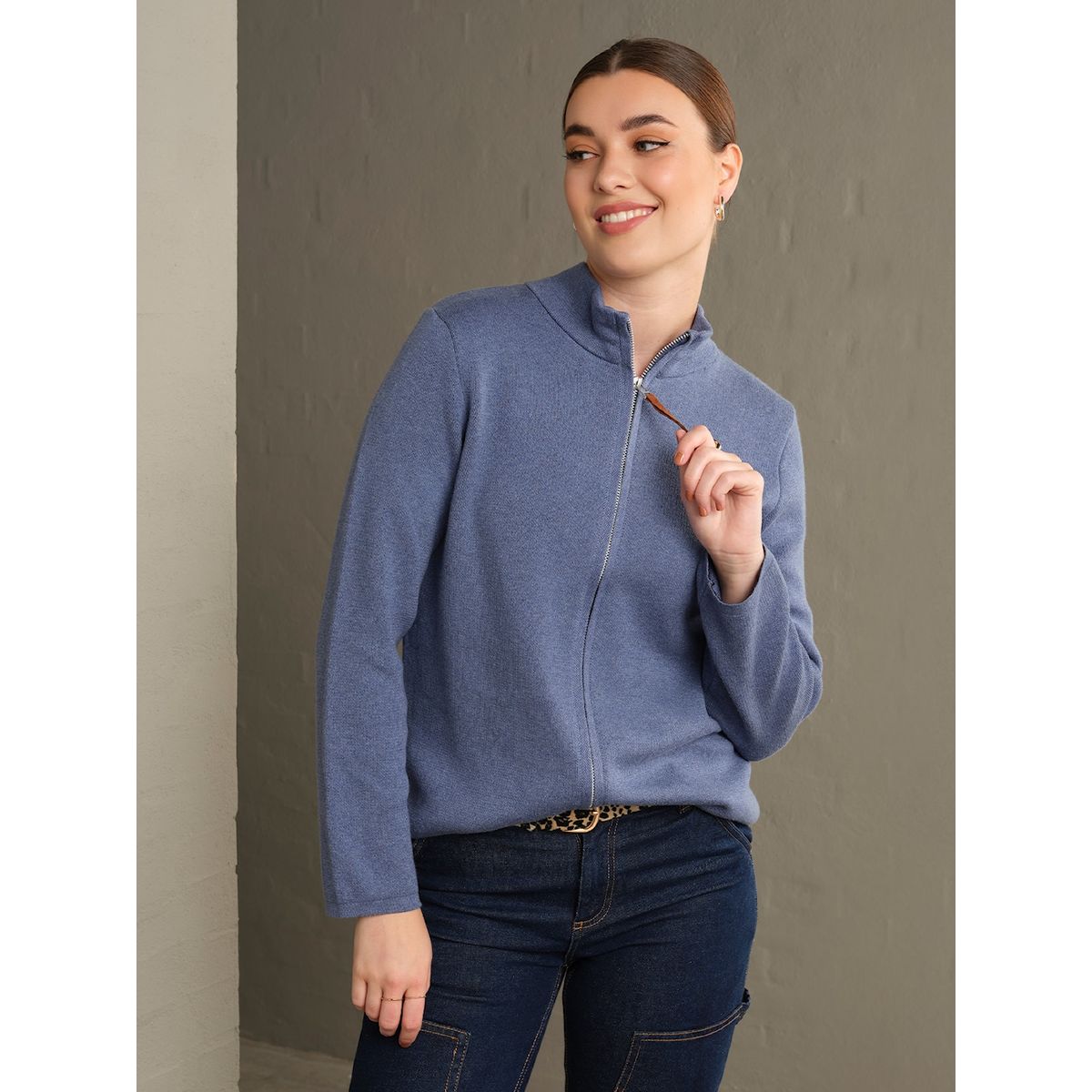 Skovhuus Kvinde Strik Cardigan Blue M