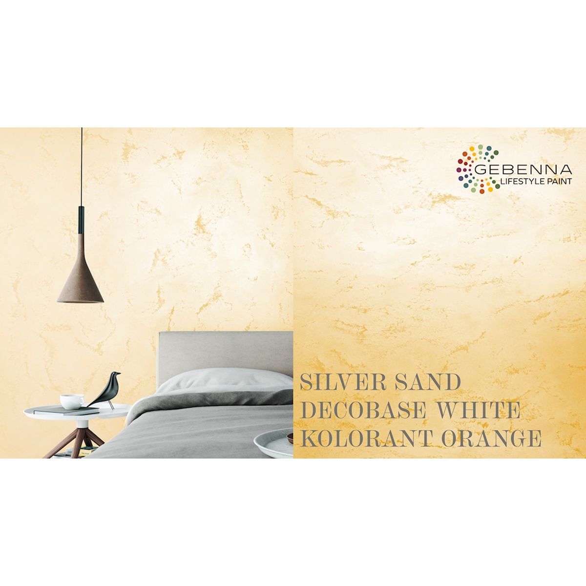 Silver Sand + Decobase White + Kolorant Orange