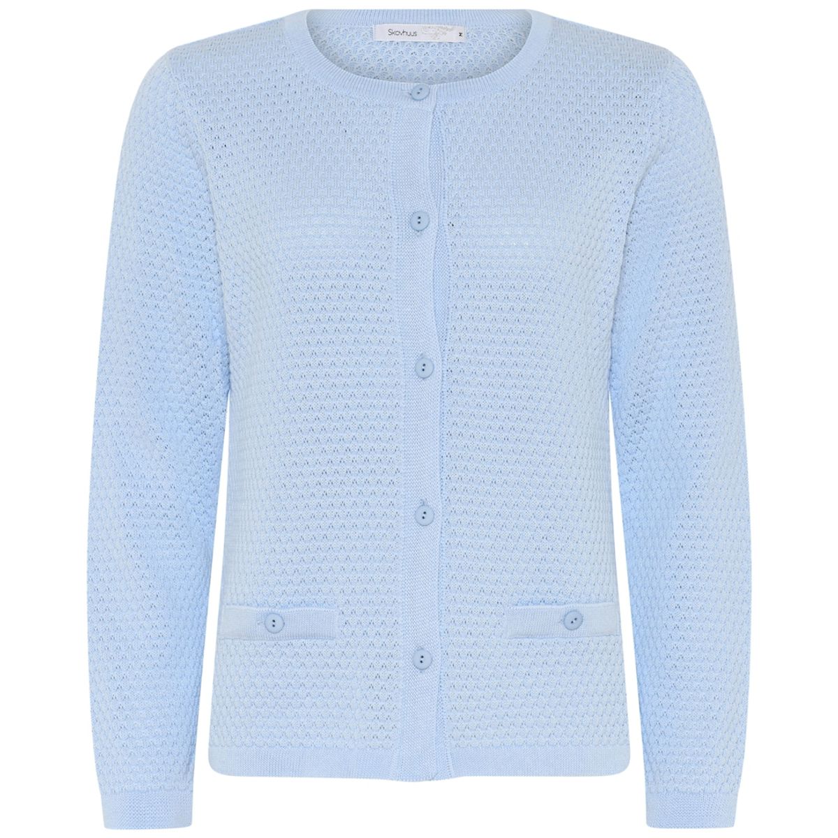 Skovhuus Kvinde Strik Cardigan Pale Blue XXXL