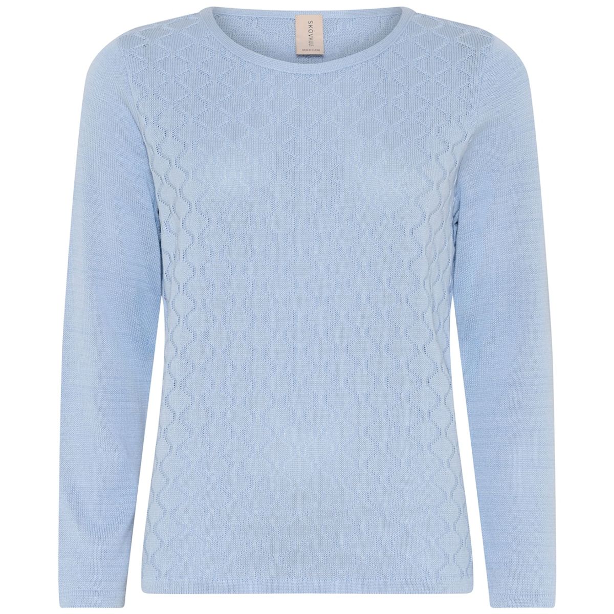 Skovhuus Kvinde Striktrøje Light Blue XXL