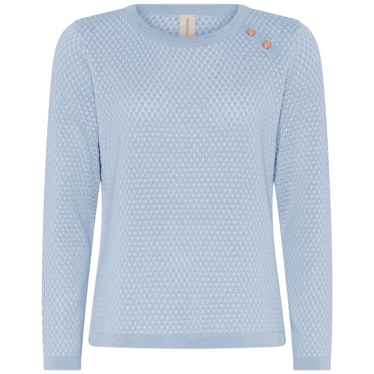 Skovhuus Kvinde Striktrøje Light Blue XXXL