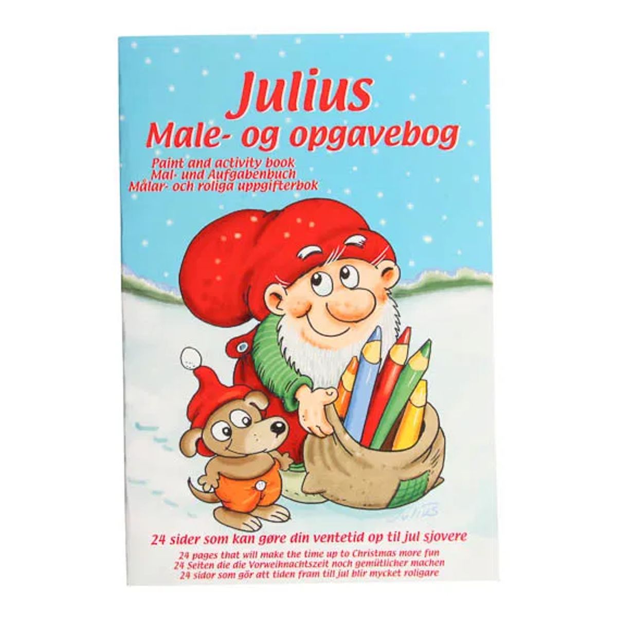 Julius' Male- og Opgavebog, 24 sider