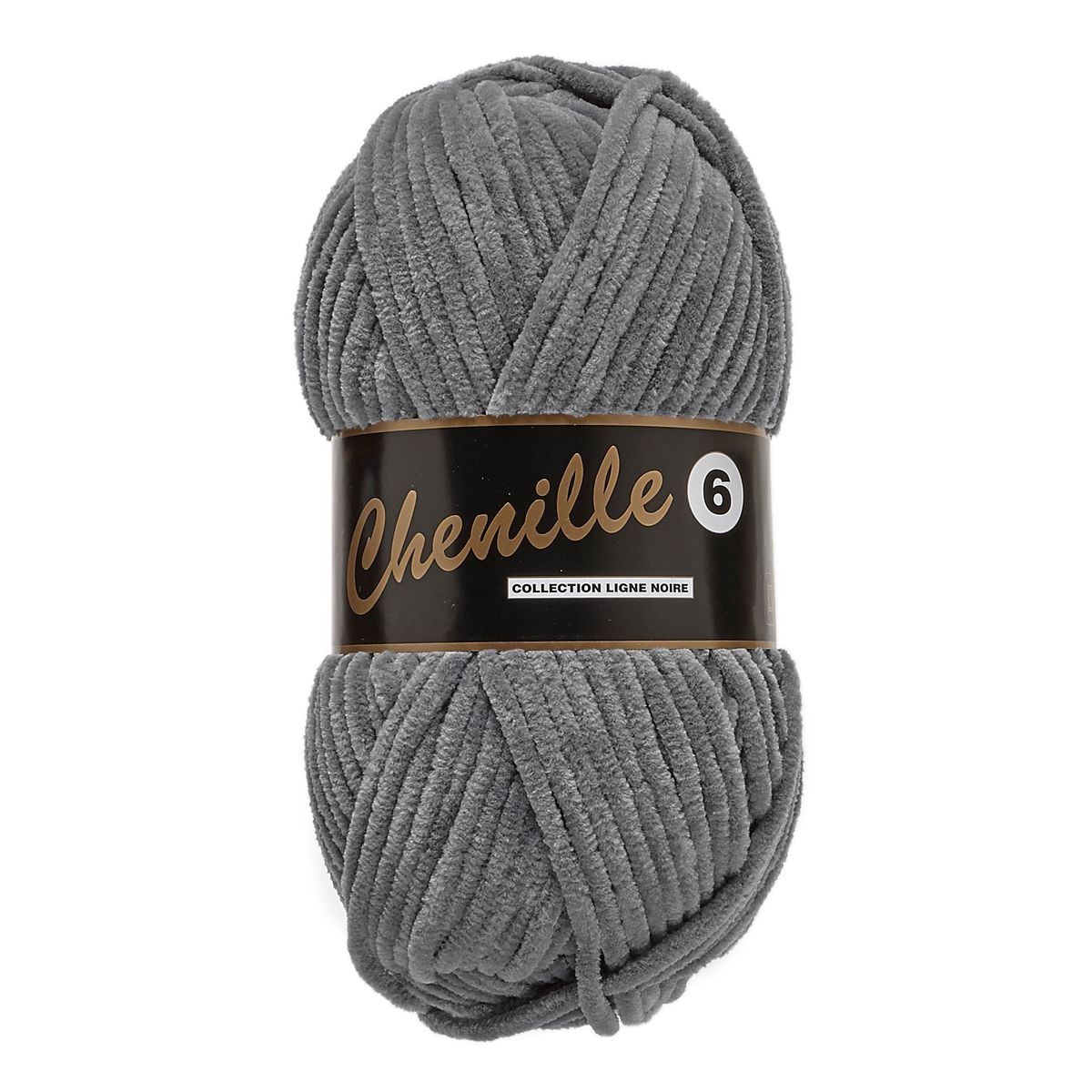 Chenille 6, grå, 100 g, nr. 2