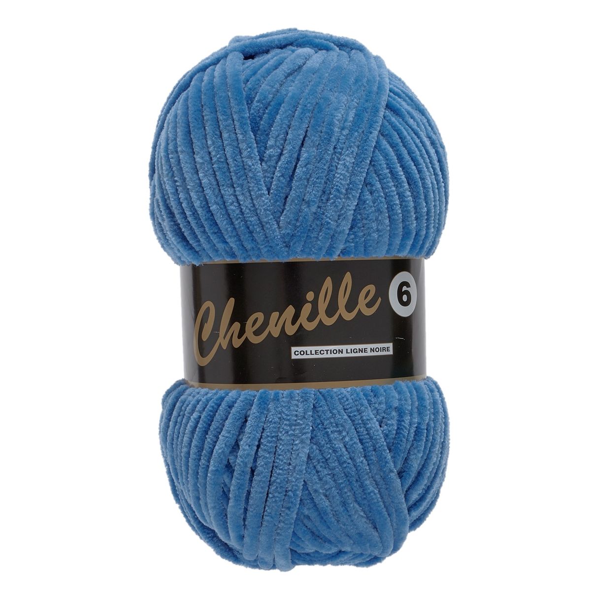 Chenille 6, blå, 100 g, nr. 12