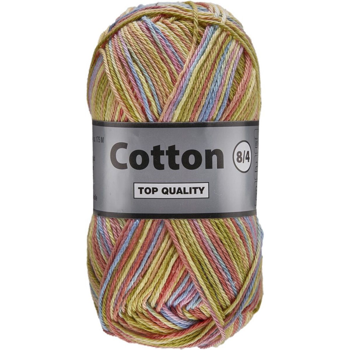 Lammy cotton 8/4, multifarvet, grønne, brune og blå farver, 50 g, nr. 634