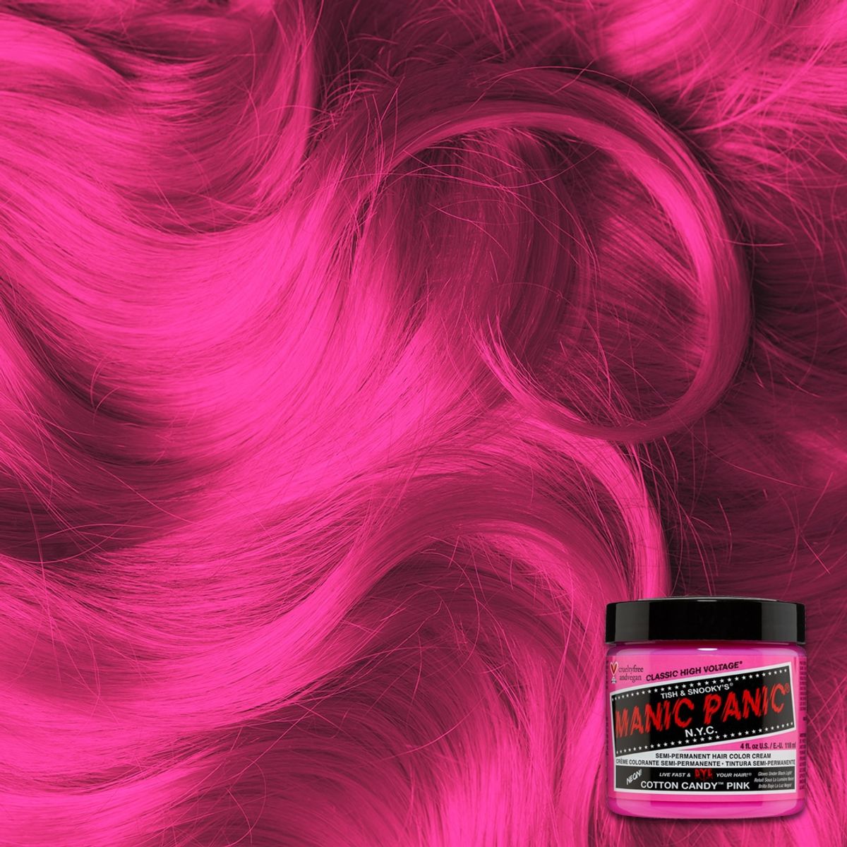 Manic Panic Semi-Permanent Hårfarve COTTON CANDY PINK 118ML