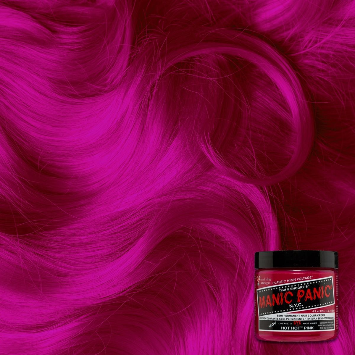 Manic Panic Semi-Permanent Hårfarve Hot Hot Pink 118ML