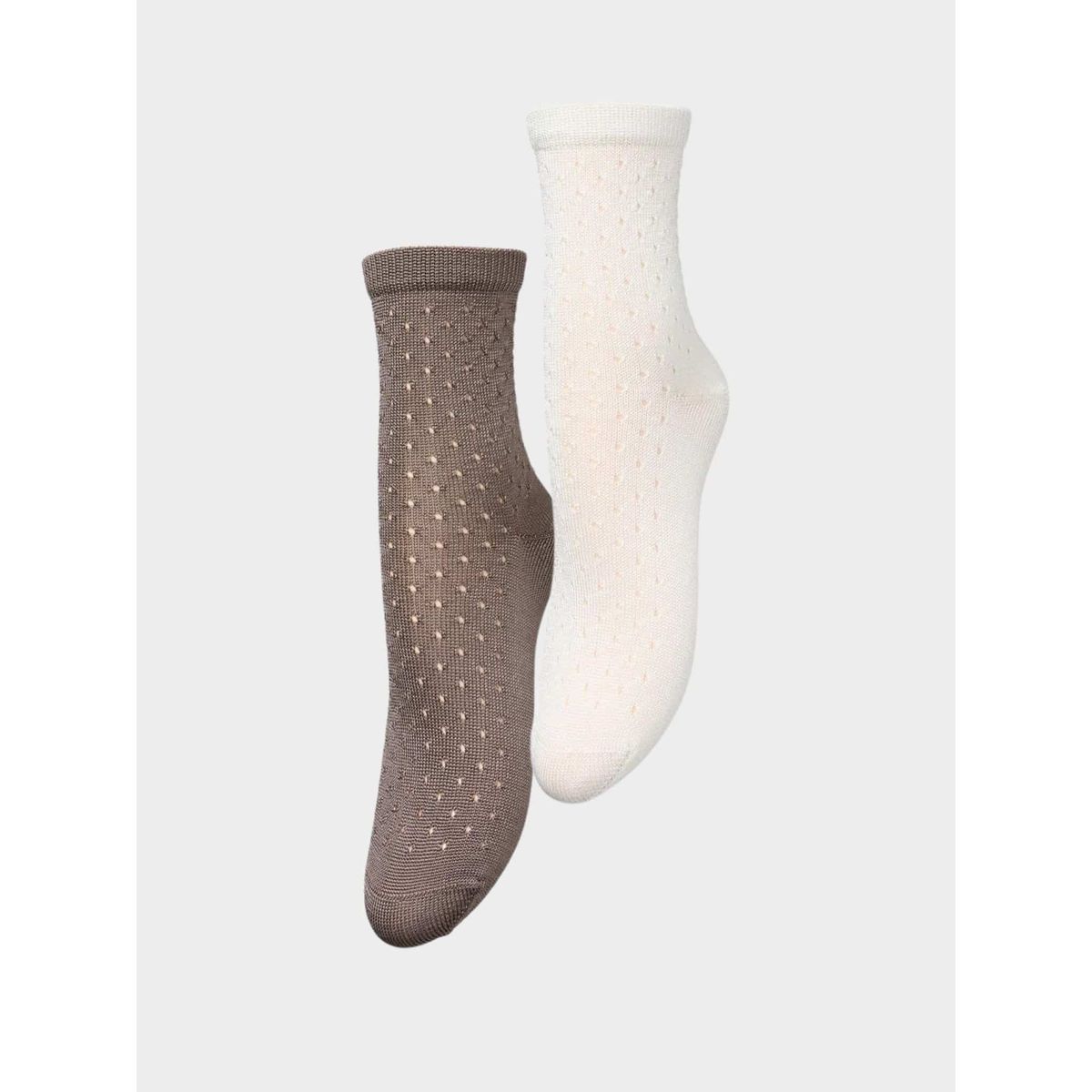 BECK SÖNDERGAARD, Opana Visca Shortie Sock 2 Pack - White/Green 39/41