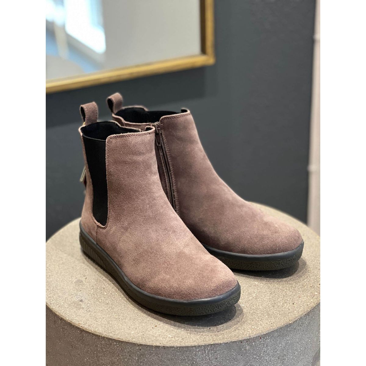 Green Comfort, Active Chelsea Boot - Taupe 37