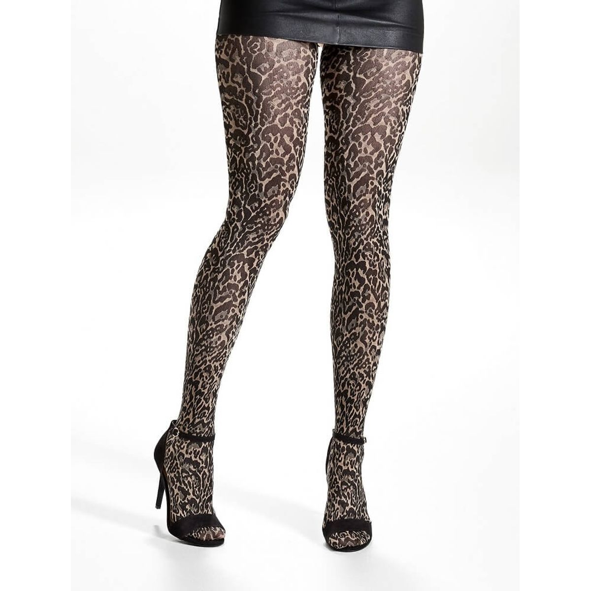 Decoy Leopard Fashion Strømpebukser Golden 70 Denier - Str. S/M