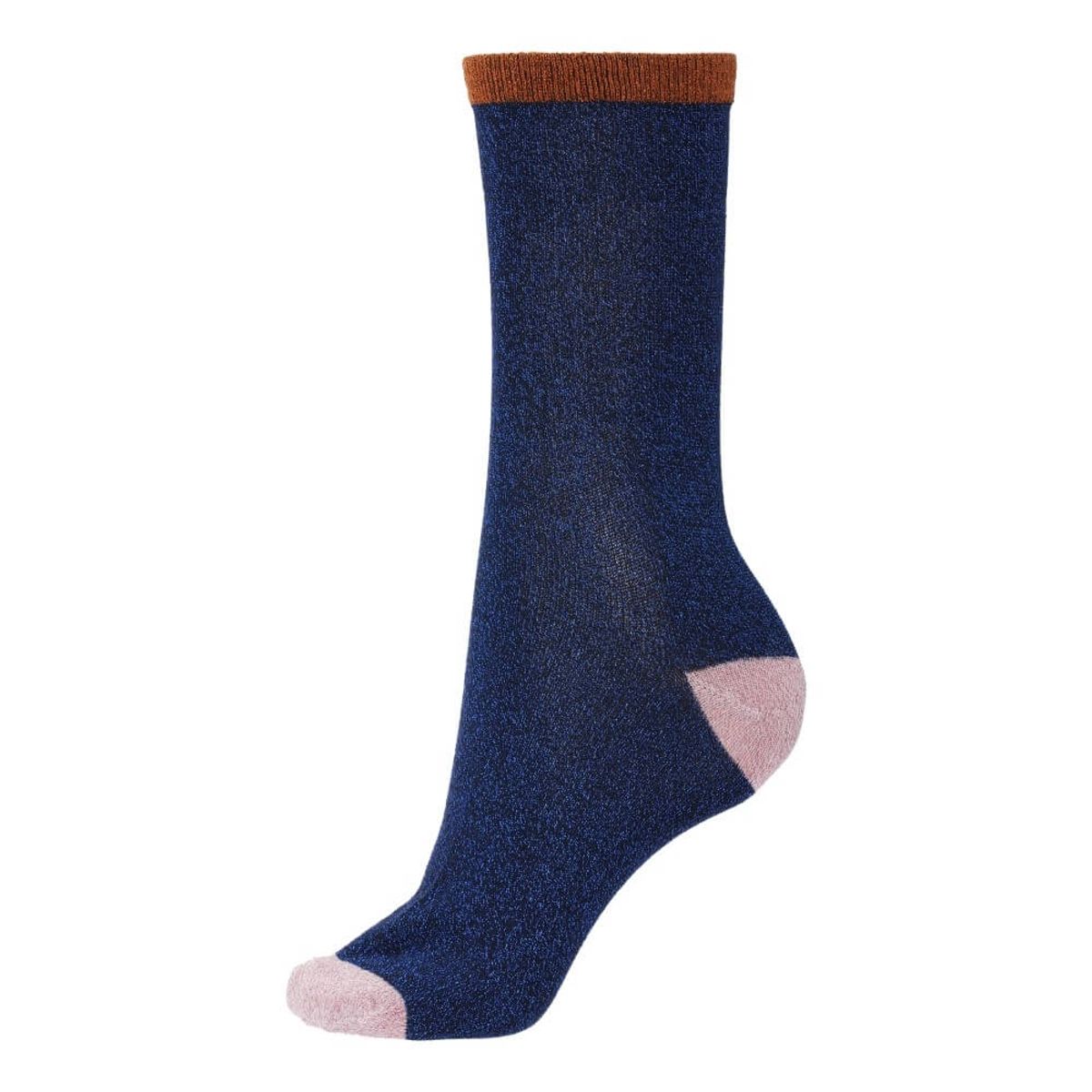 Socks CPH Damestrømpe - Navy med glitter