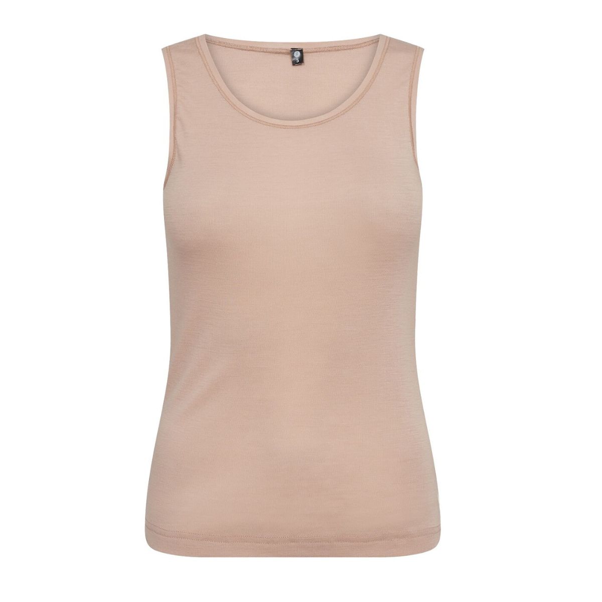 Tank top i 100% uld til kvinder, beige, str. large