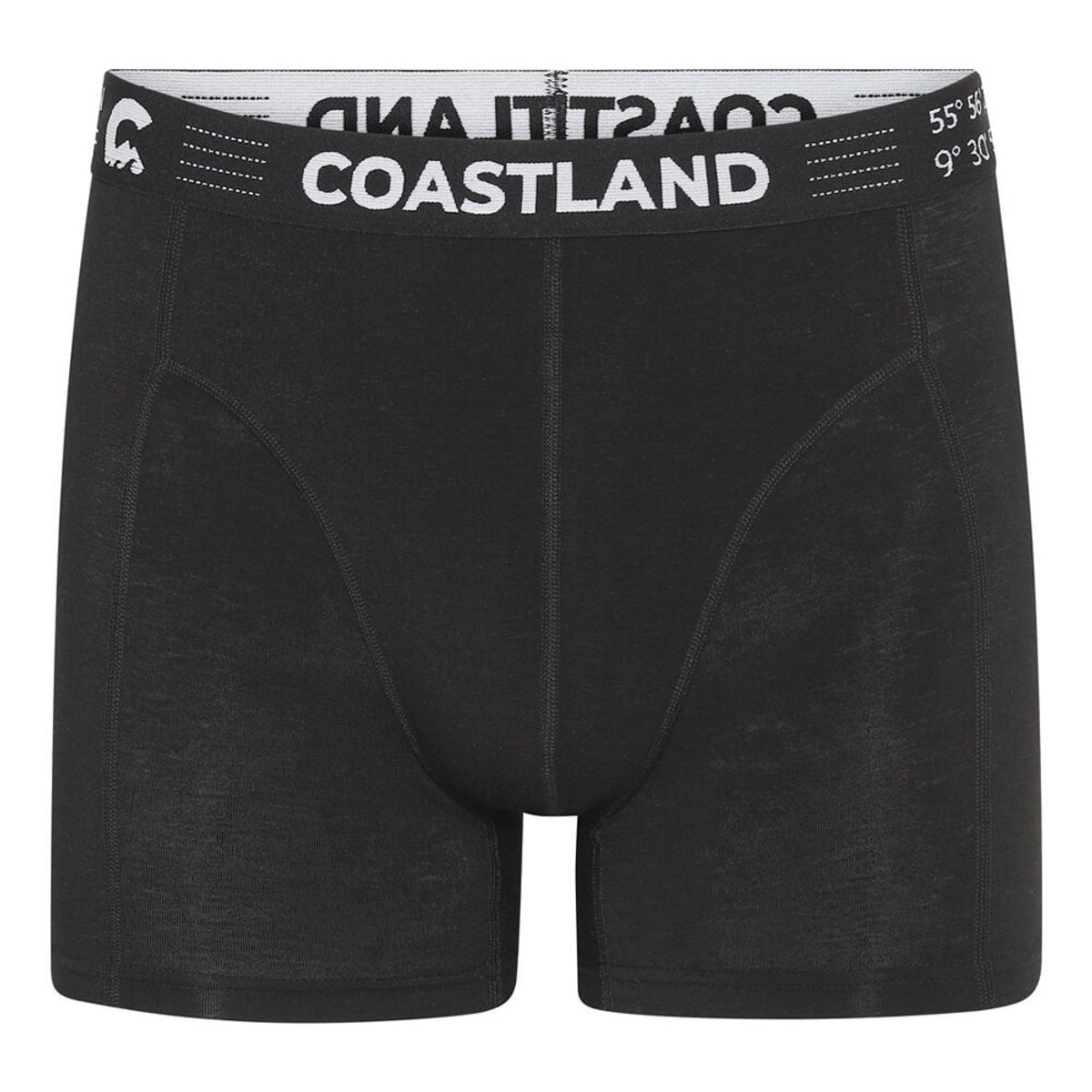 Sorte Coastland uld-boxershorts, 2X-Large